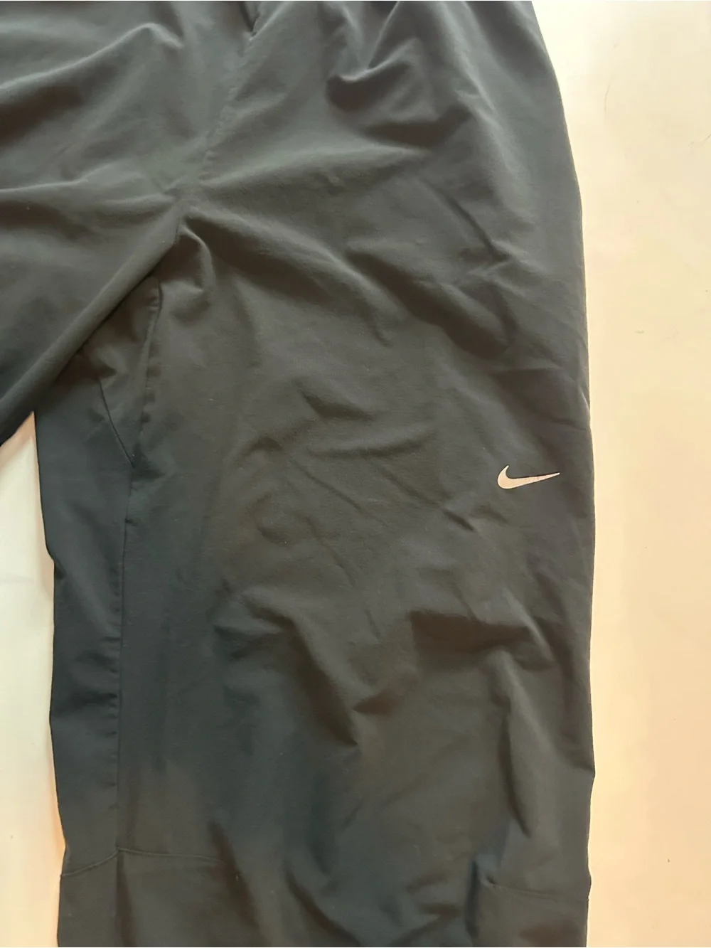 Nike Black Track Pants with Silver Swoosh